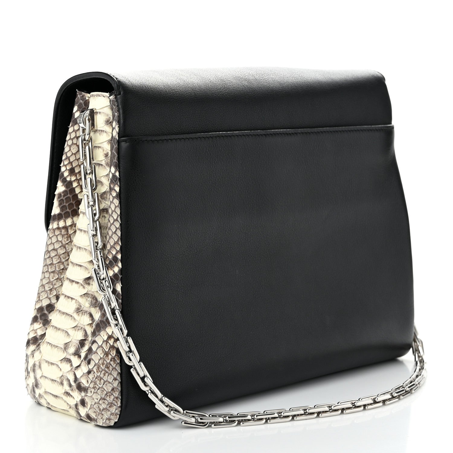 Christian Dior Calfskin Snakeskin Small Diorling Black 3 of 11