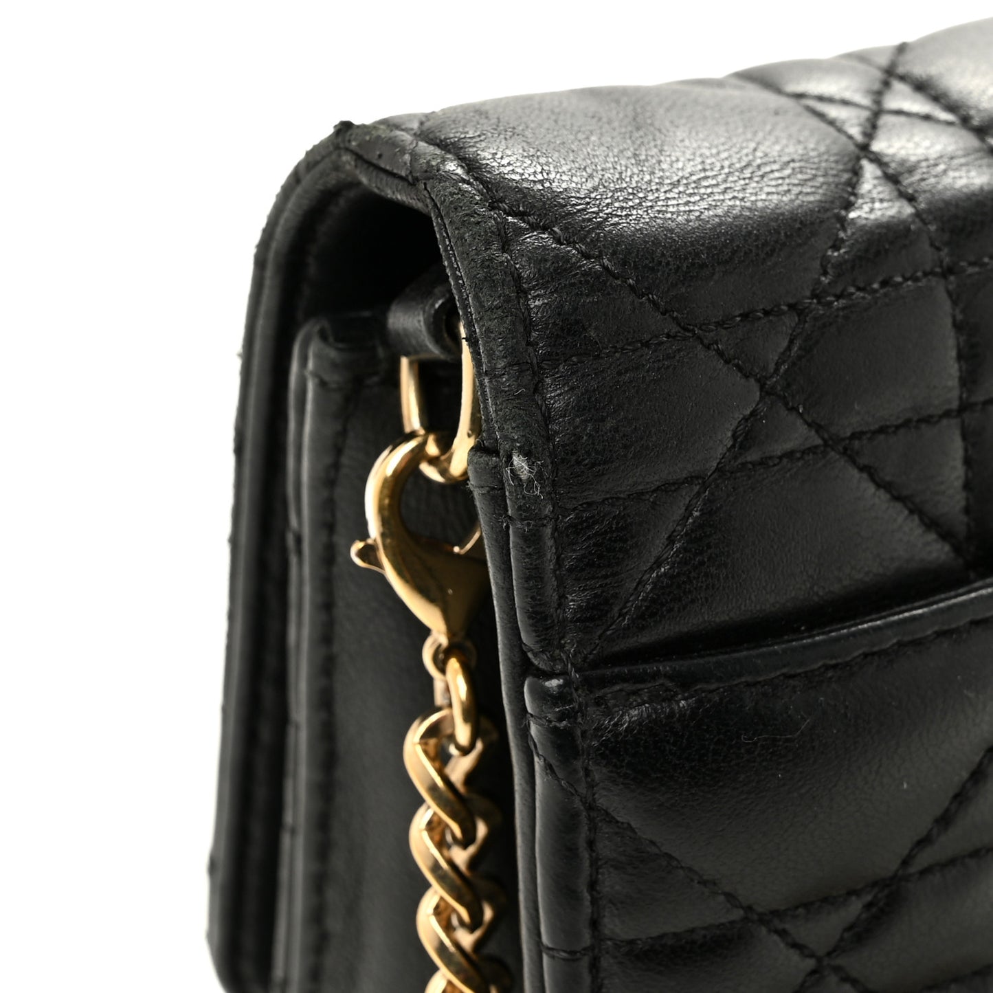 Lambskin Cannage Miss Dior Promenade Pouch Black