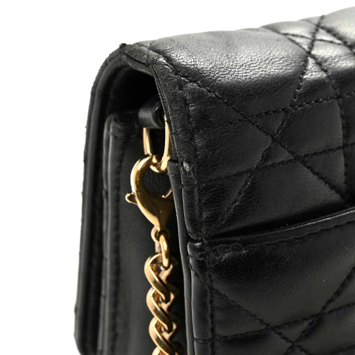 Christian Dior Lambskin Cannage Miss Dior Promenade Pouch Black 10 of 15