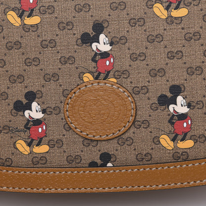 Gucci X DISNEY Mini Vintage GG Supreme Monogram Mickey Mouse Small Flap Messenger Bag Beige Vintage Sun Oil 6 of 11