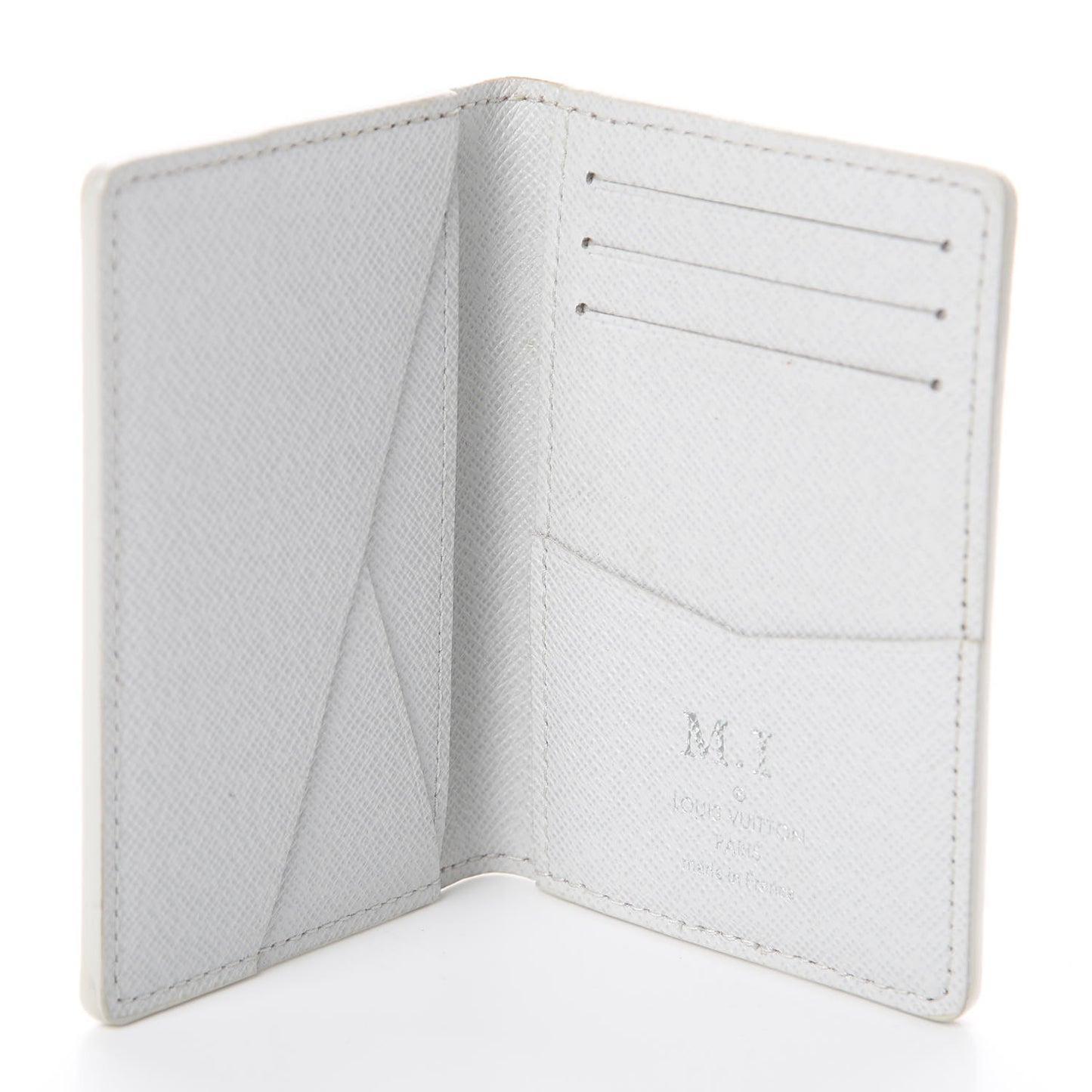 Monogram Stripes Pocket Organizer NM White