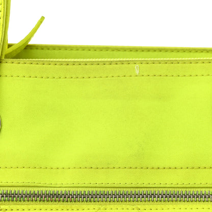 Chanel Coated Canvas Quilted Large Paris Biarritz Tote Neon Yellow 8 of 14