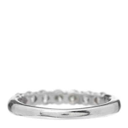 Tiffany Platinum Diamond 3mm Half Circle Embrace Band Ring 53 6.25 3 of 5
