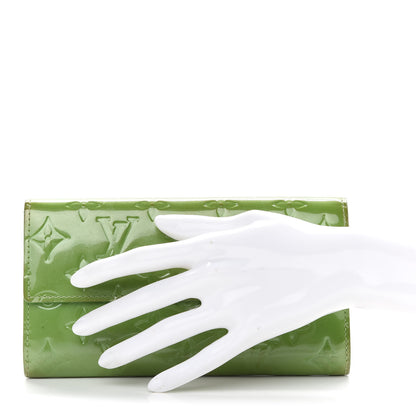 Louis Vuitton Vernis Sarah Wallet Vert Tonic 2 of 7