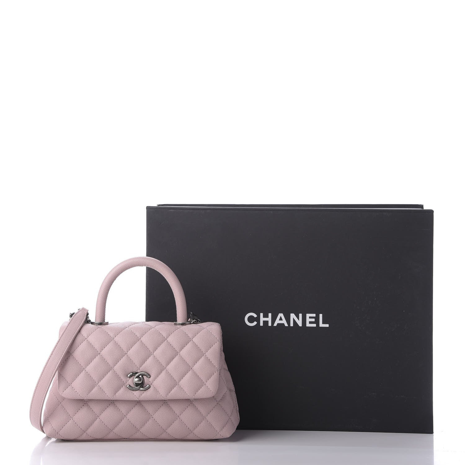 Chanel Caviar Quilted Mini Coco Handle Flap Pink 10 of 10