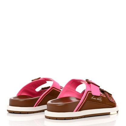Louis Vuitton Mix Materials Mens LV Script Trainer Mules 10.5 Brown pink 4 of 9
