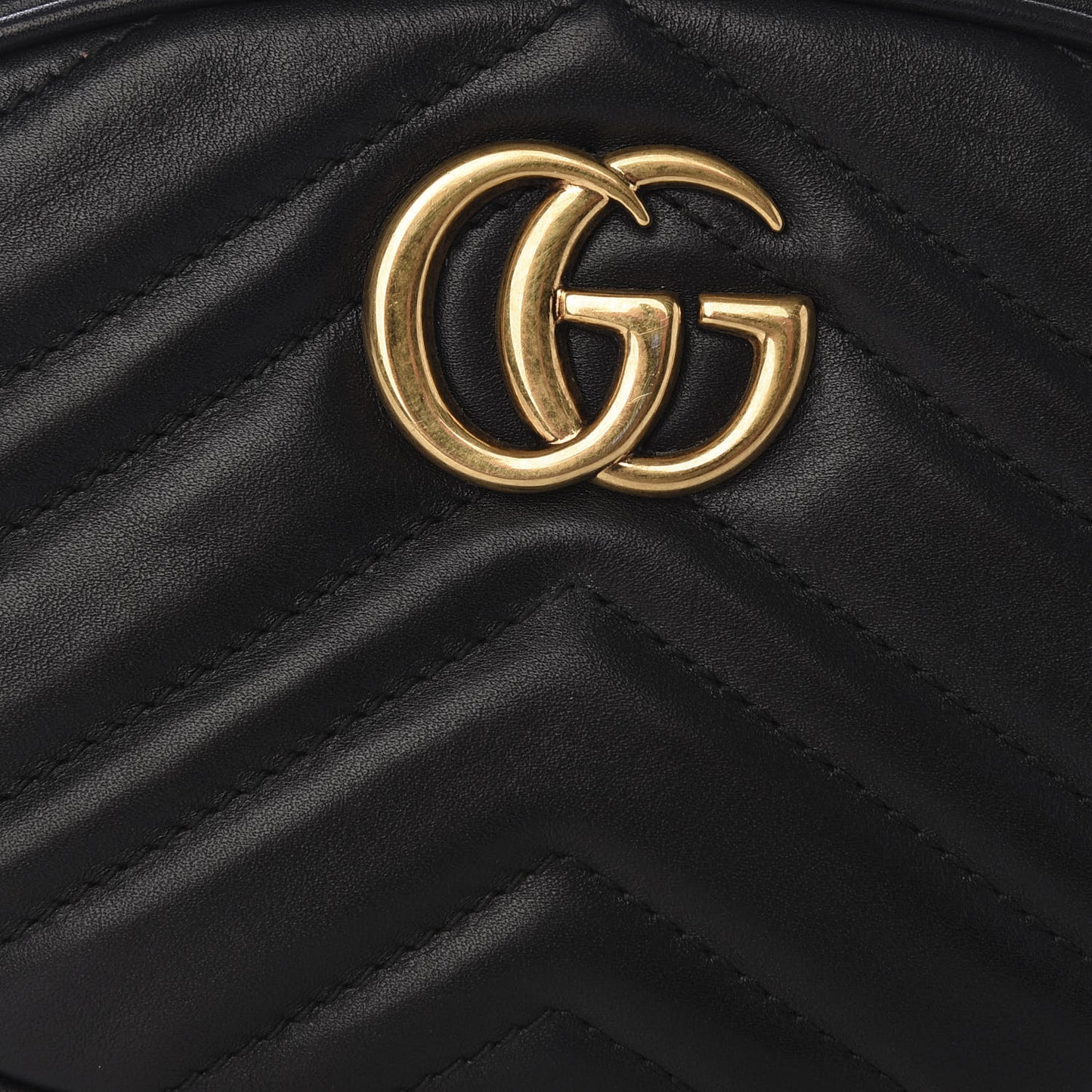 Calfskin Matelasse GG Marmont Belt Bag 75 30 Black