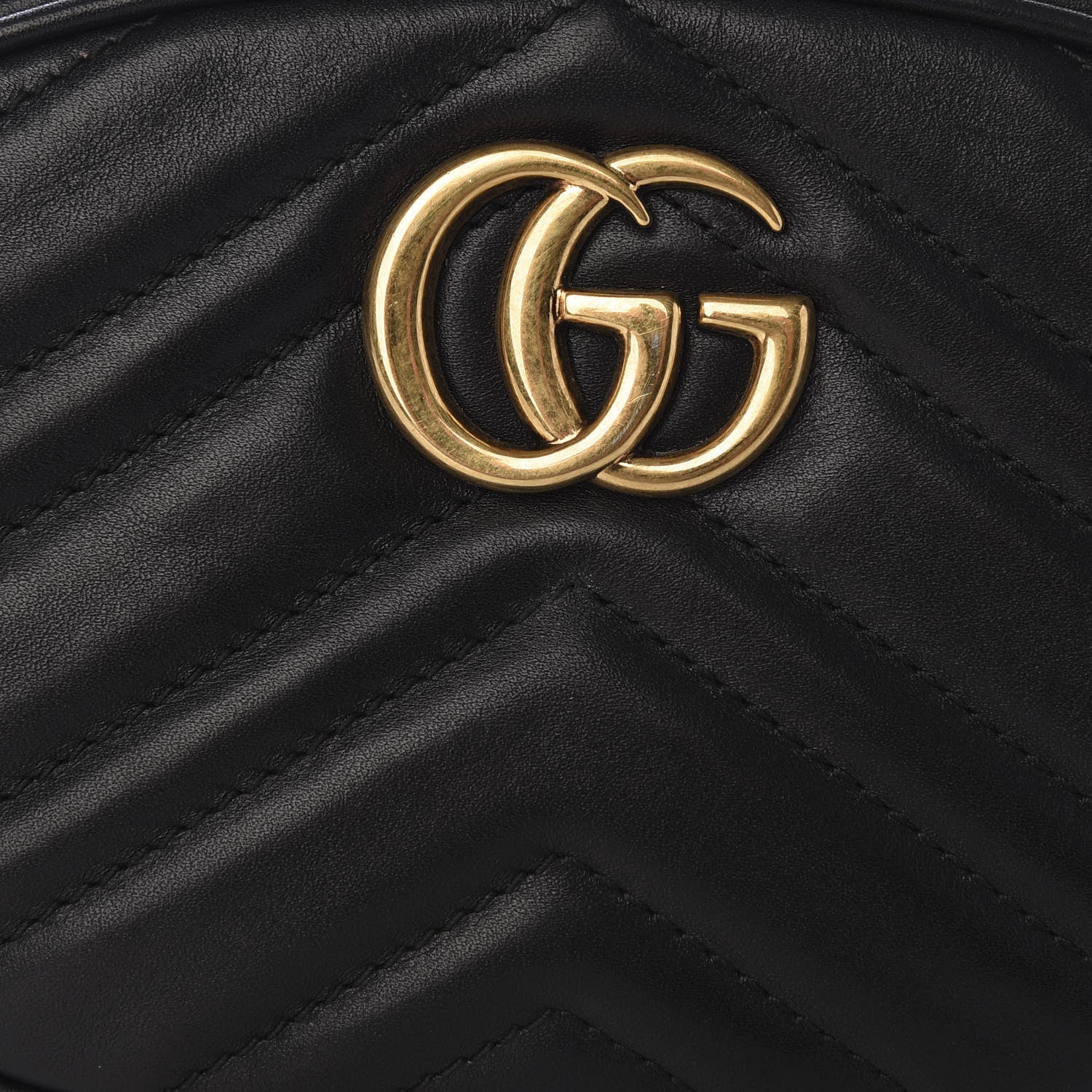 Gucci Calfskin Matelasse GG Marmont Belt Bag 75 30 Black 7 of 7