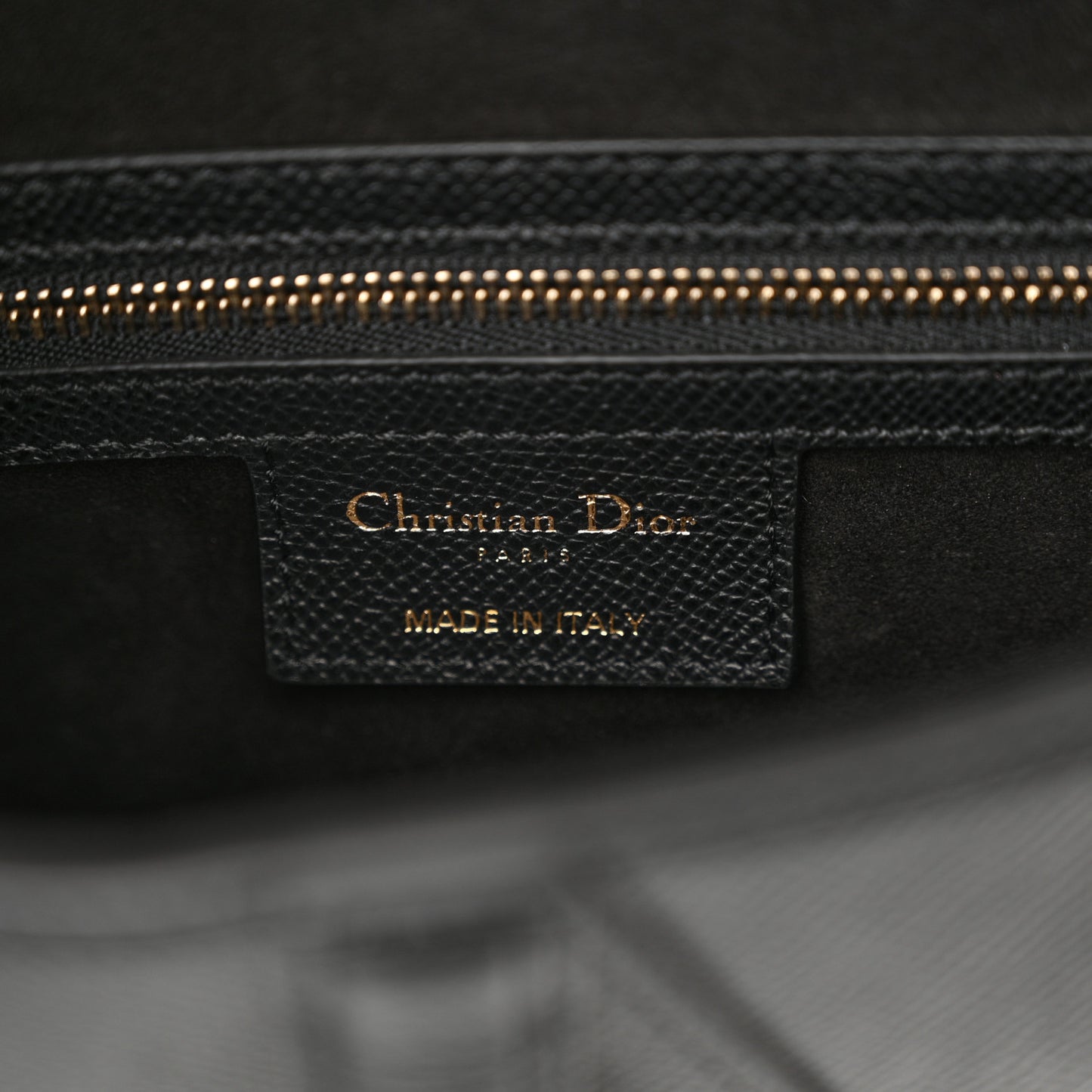 Grained Calfskin Saddle Bag Black