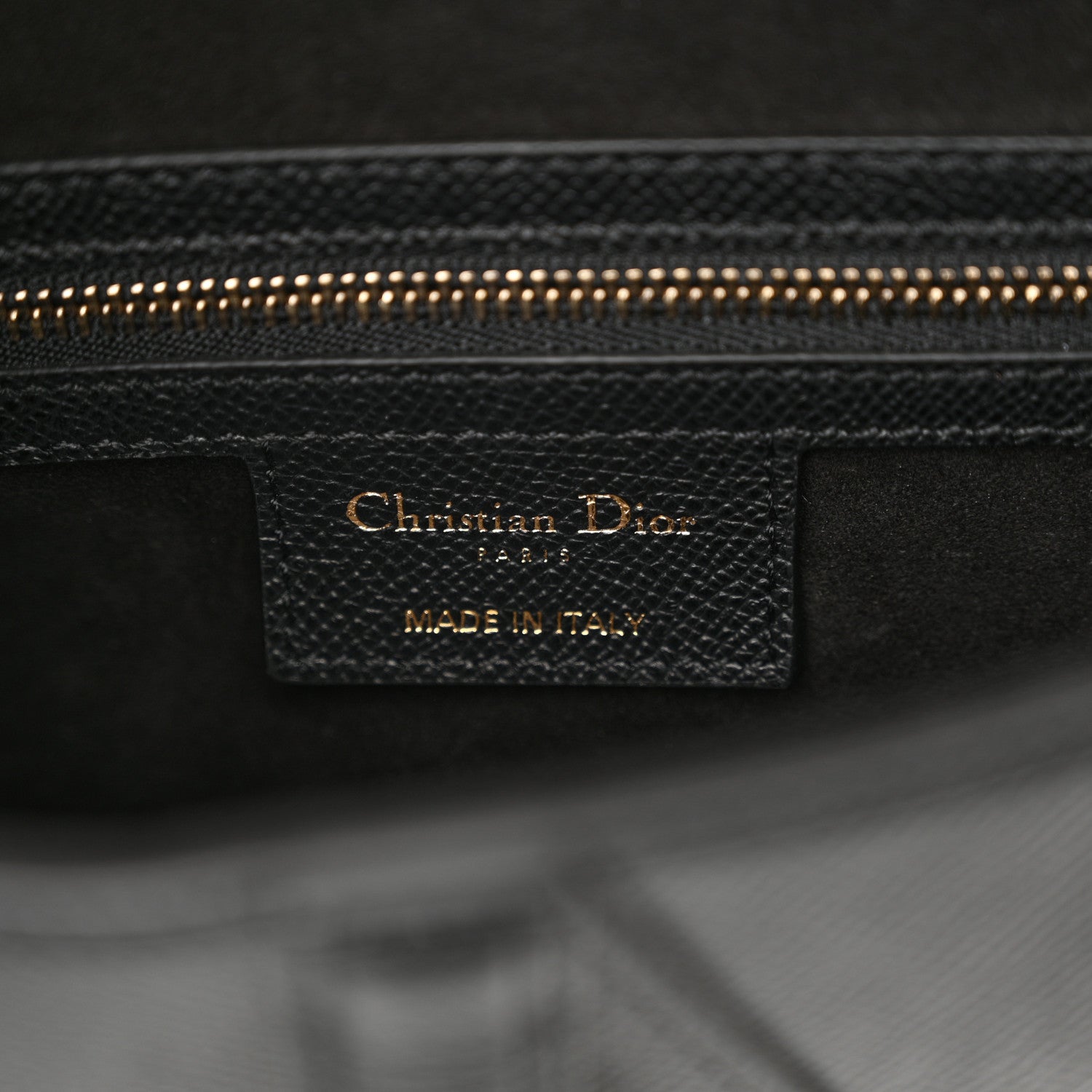 Christian Dior Grained Calfskin Saddle Bag Black 6 of 11