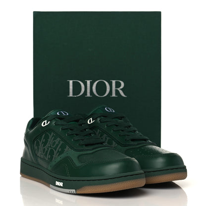 Christian Dior Smooth Calfskin Oblique Galaxy Mens B27 Low Top Sneakers 41 Green Beige 9 of 9