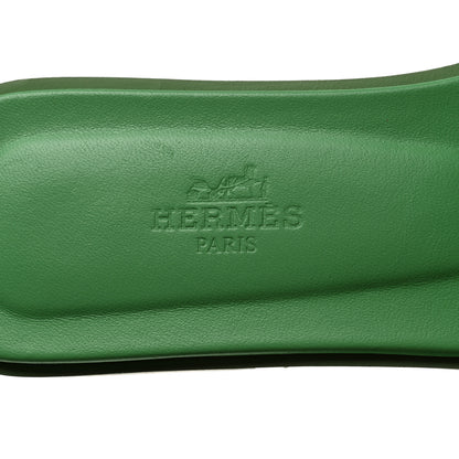 Hermes Epsom Oran Sandals 37 Vert Pomme 7 of 9