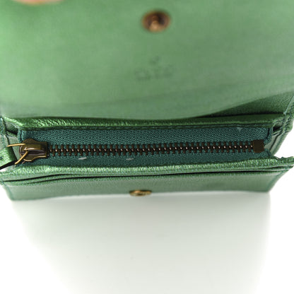 Gucci Laminated Nappa Trapuntata Zumi Card Case Jasmine Green 17 of 22
