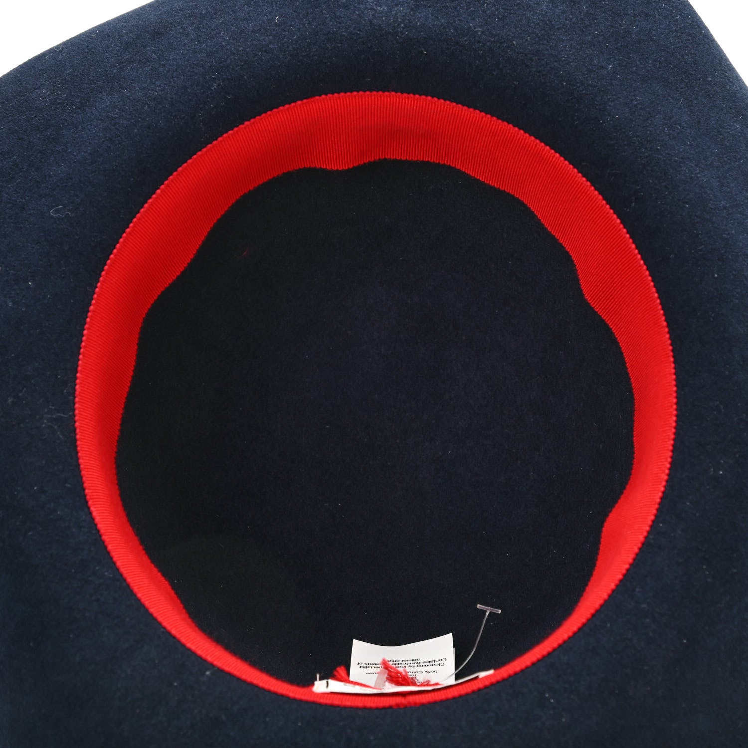 Hermes Rabbit Felt Lambskin Vicky Hat 59 Bleu Nuit 7 of 10