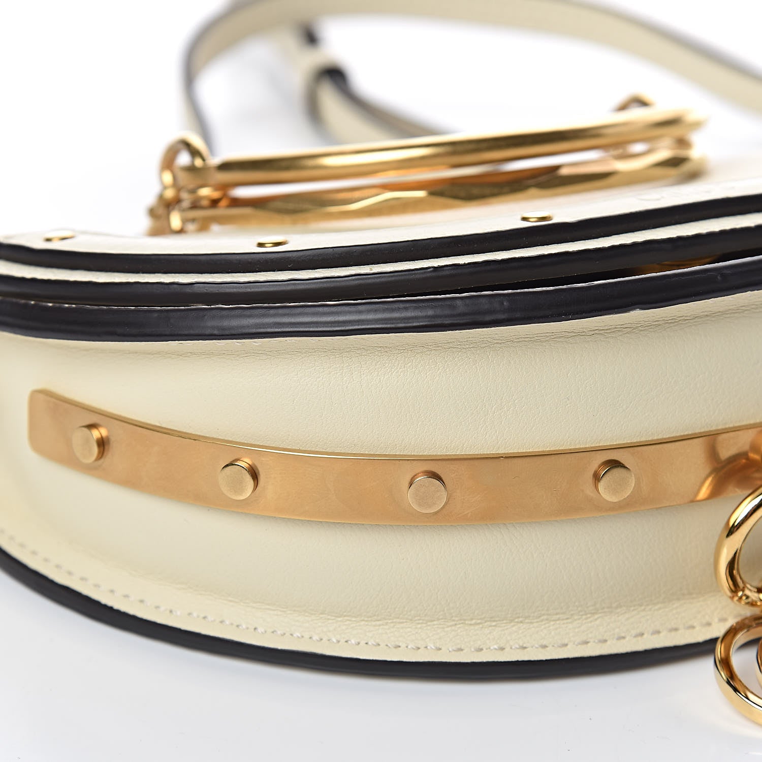 Chloe Calfskin Small Nile Bracelet Minaudiere Bag Off White 5 of 11