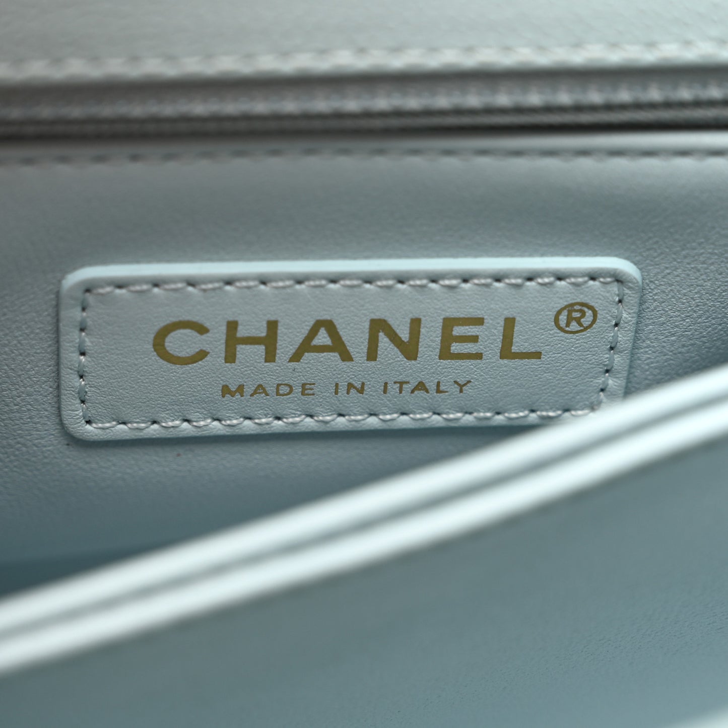 Caviar Quilted Mini Coco Handle Flap Light Blue