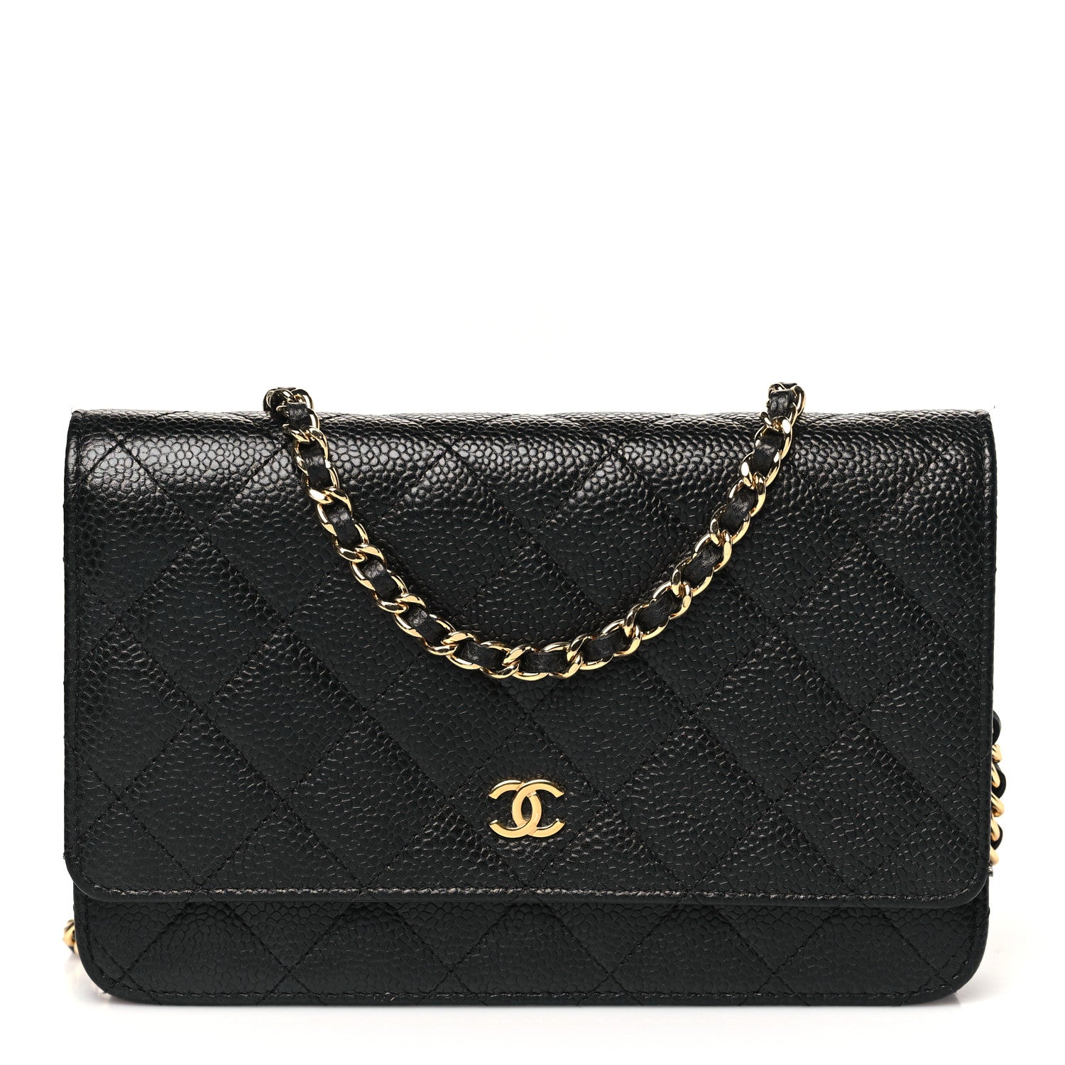 Chanel Caviar Quilted Wallet on Chain WOC Black 1 of 12