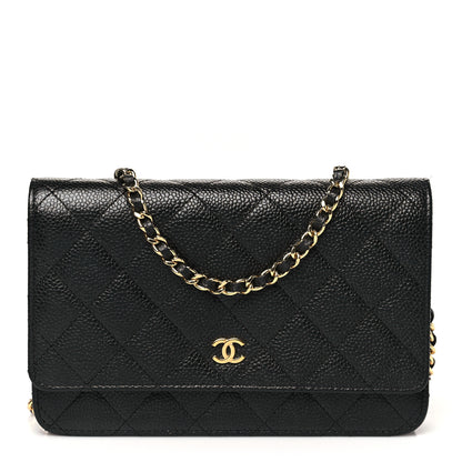 Chanel Caviar Quilted Wallet on Chain WOC Black 1 of 12