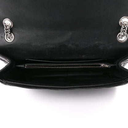 Balenciaga Calfskin Logo Matelasse Large BB Flap Chain Shoulder Bag Black 5 of 14