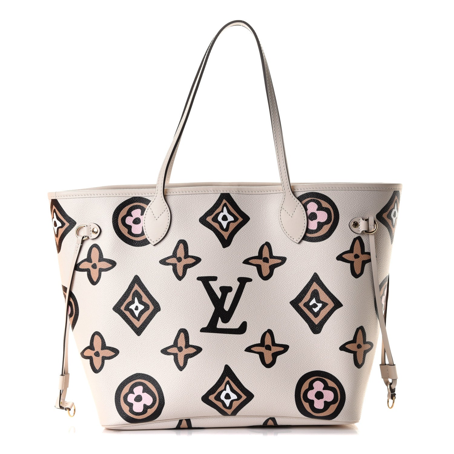 Louis Vuitton Monogram Giant Wild At Heart Neverfull MM Creme 1 of 5