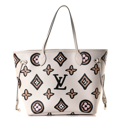 Louis Vuitton Monogram Giant Wild At Heart Neverfull MM Creme 1 of 5