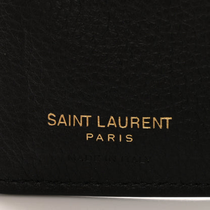 Saint Laurent Calfskin Compact Zip Wallet Black 6 of 7