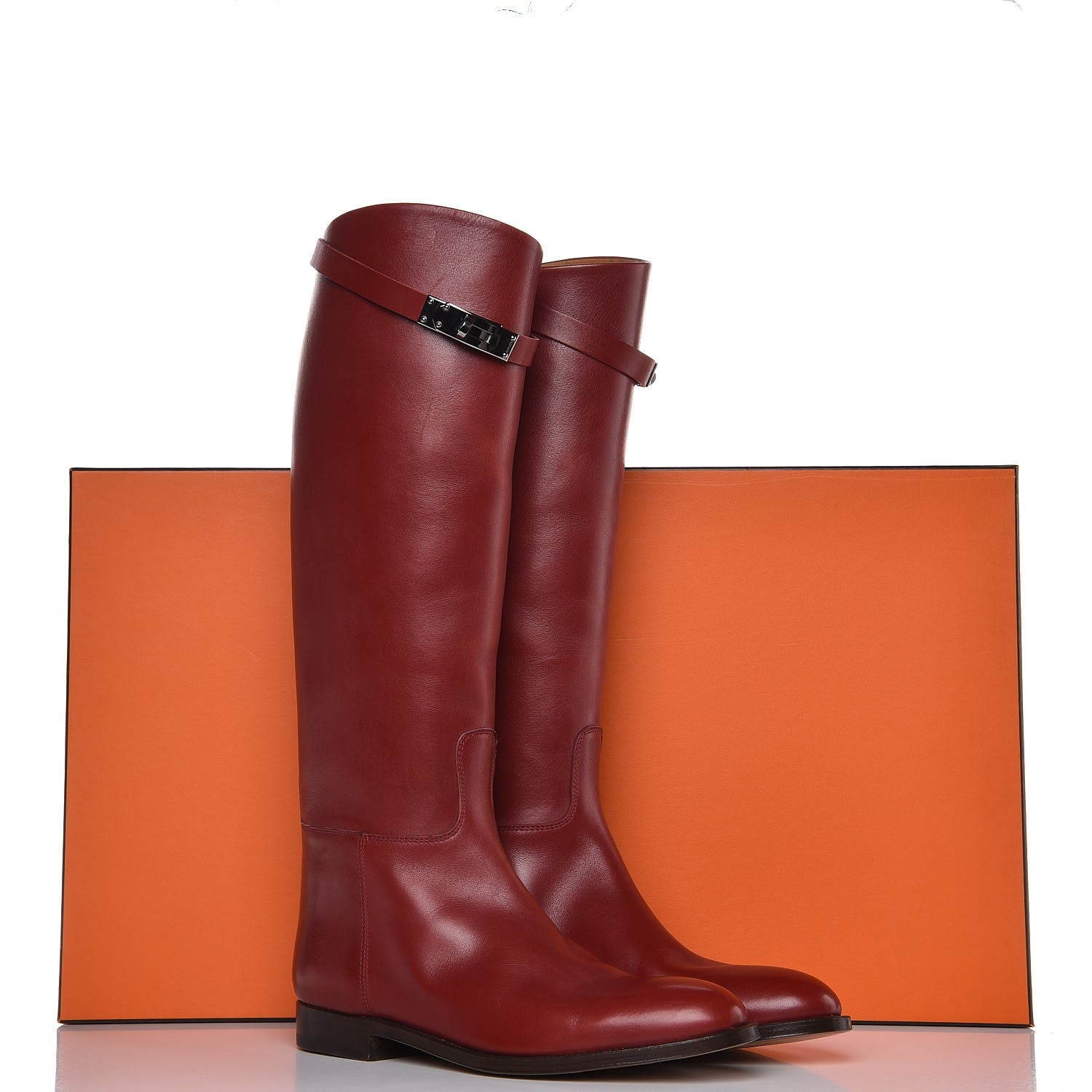 Hermes Swift Kelly Jumping Boots 37 Rouge H 39.5 Rouge H 10 of 10