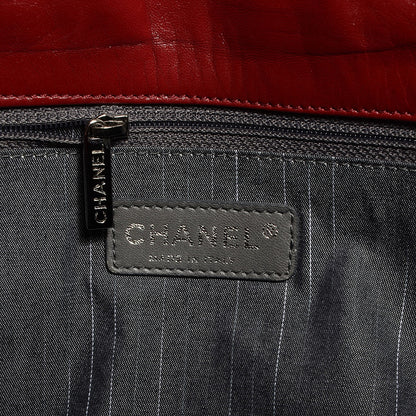 Chanel Lambskin In and Out Maxi Flap Red 6 of 7