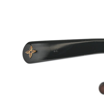 Louis Vuitton Acetate LV Link Square Sunglasses Z1478E Black 8 of 9