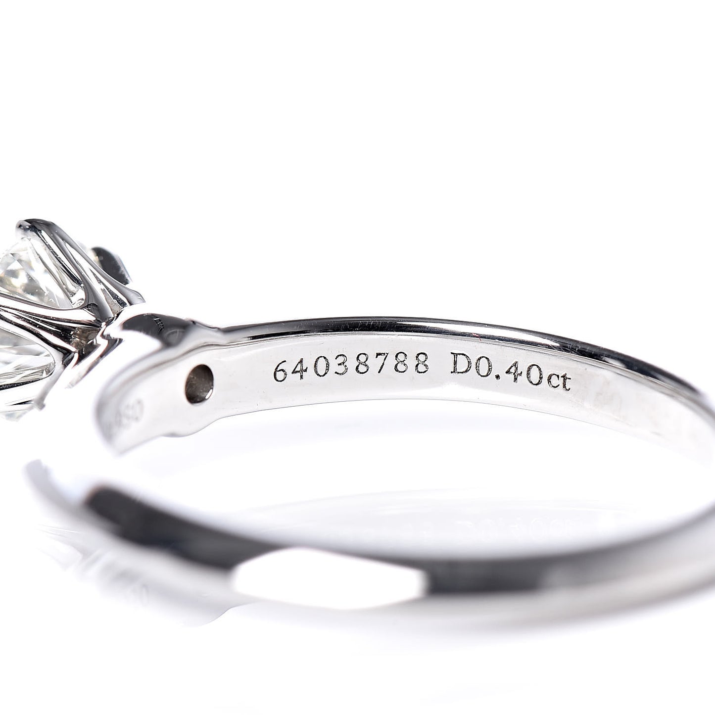 Platinum Diamond .40ct Solitaire Engagement Ring 46 3.75