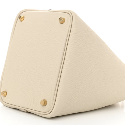 Hermes Taurillon Clemence Picotin Lock 18 PM Beton 10 of 11