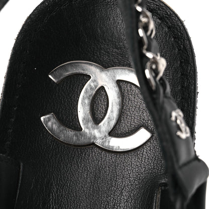 Chanel Lambskin Chain Sandals 35 Black 9 of 15