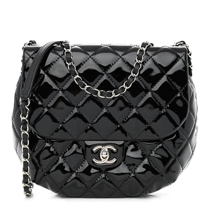 Chanel Patent Calfskin Quilted Medium Bubble CC Flap Black 1 of 12