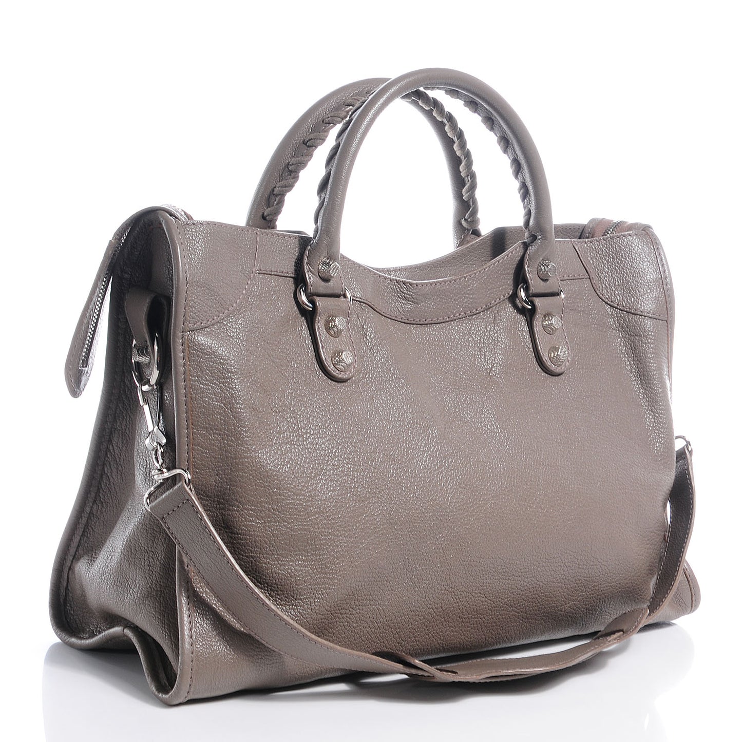 Chevre Hamilton Giant 12 Silver Hardware City Gris Poivre
