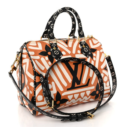 Louis Vuitton Monogram Giant Crafty Speedy Bandouliere 25 Creme Caramel 3 of 9