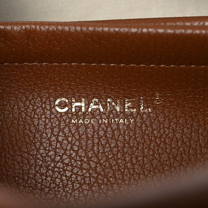 Chanel Grained Calfskin Stitched Urban Essentials Small Shopping Bag Camel 5 of 9