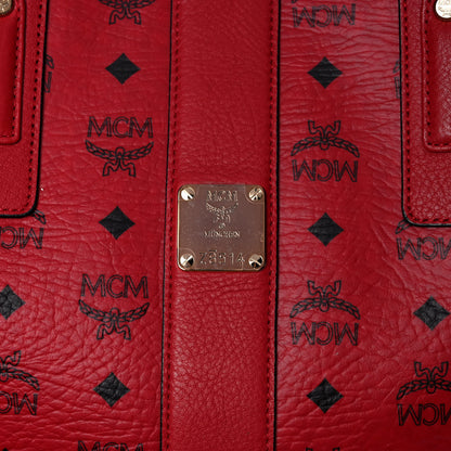 MCM Visetos Large Liz Reversible Shopper Tote Ruby Red 8 of 13