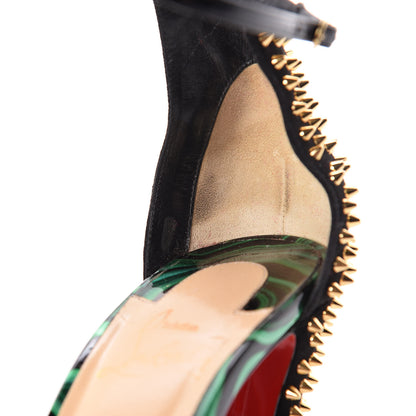 Christian Louboutin Patent Malachite Tropanita 100 39.5 Spiked Sandals Vert 16 of 27
