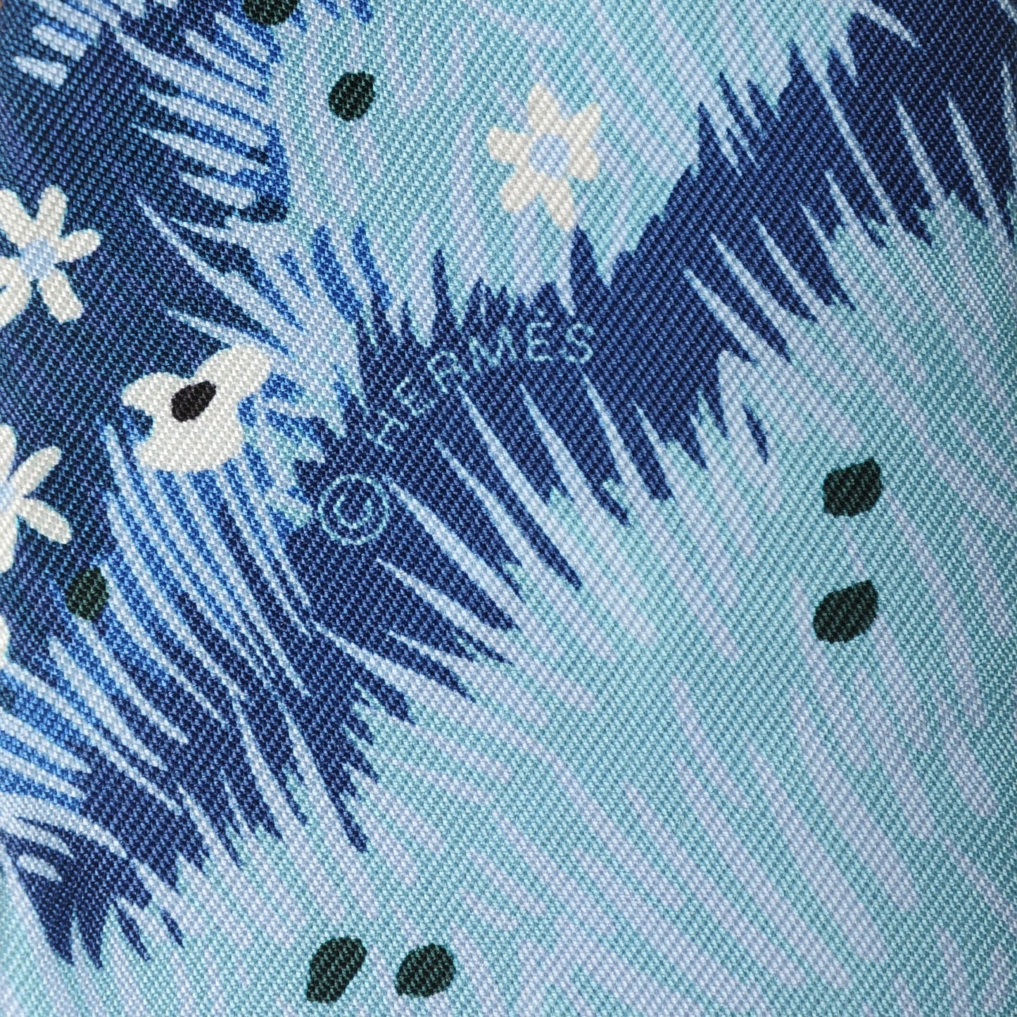 Silk Dans un Jardin Anglais Twilly Ciel Marine Brun