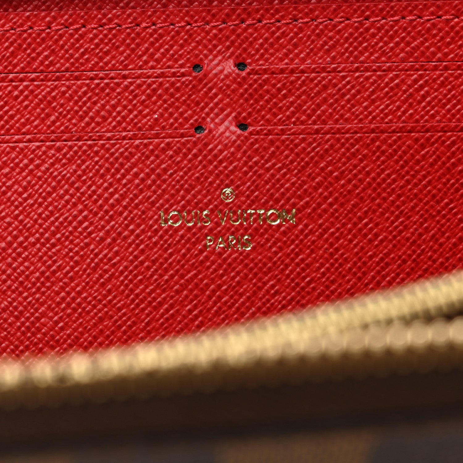 Louis Vuitton Damier Ebene Clemence Wallet Cherry 6 of 7