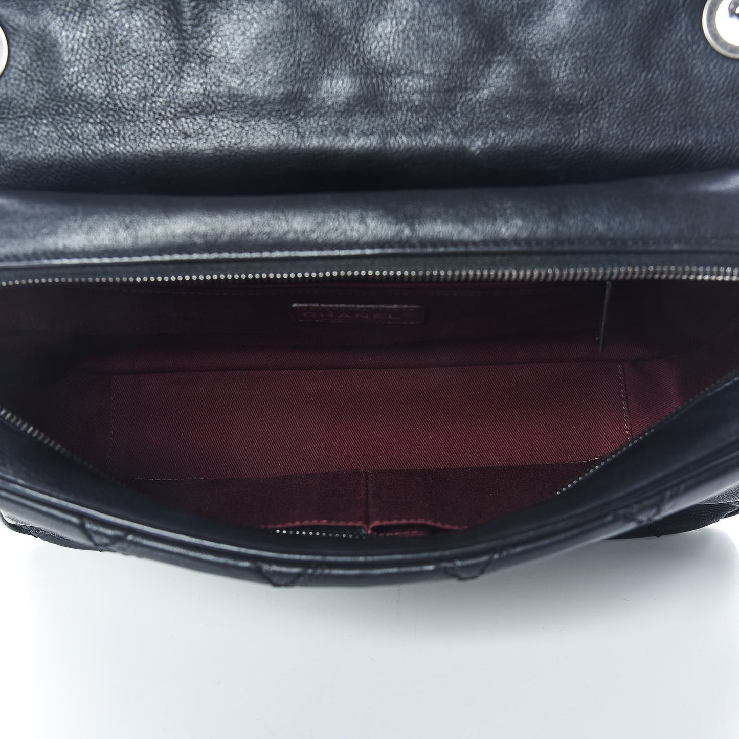 Calfskin Quilted Medium Coco Sporran Flap Black