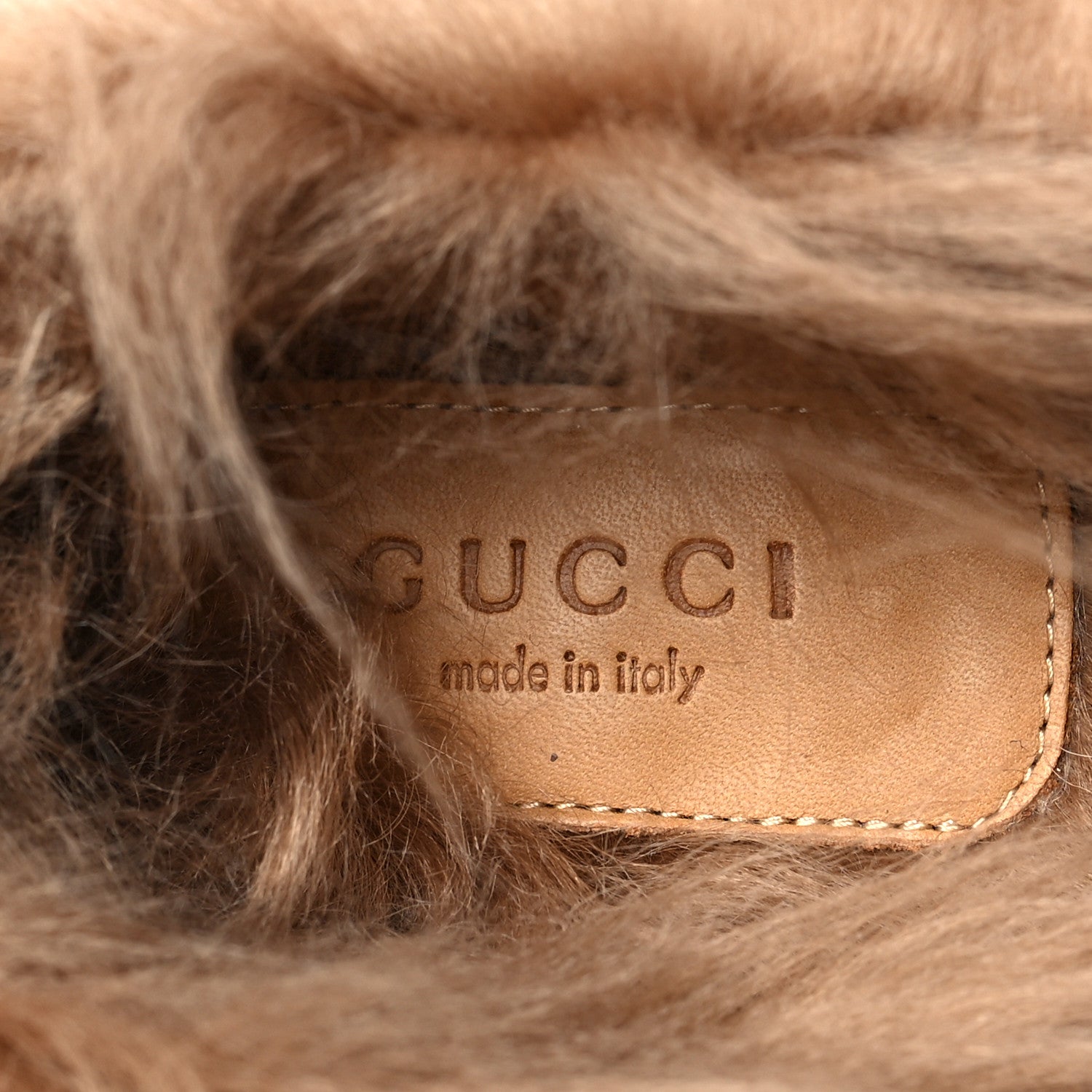 Gucci Malaga Kid Fur Womens Jordaan Loafers 37 Black Natural 7 of 8