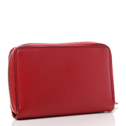 Gucci Pebbled Calfskin Medium Soho Zip Around Wallet Red 3 of 7
