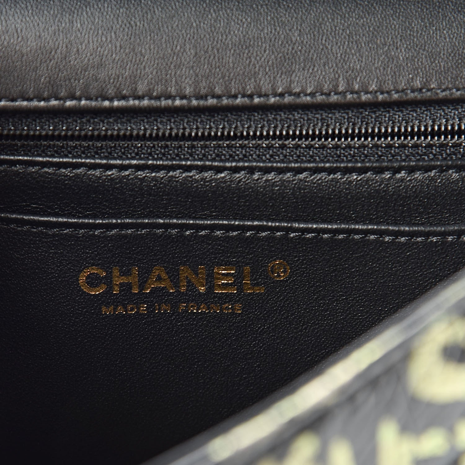Chanel Calfskin Crocodile Embossed Graffiti 2.55 Mini Cocodile Reissue Flap Black Pink 6 of 11