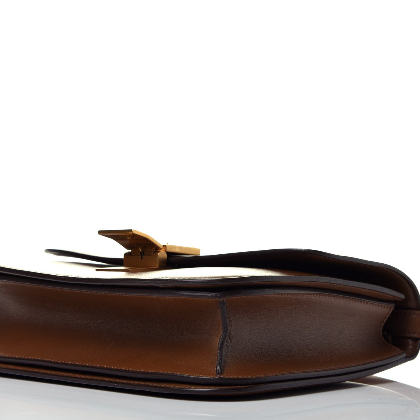 Natural Calfskin Medium Classic Box Flap Bag Tan