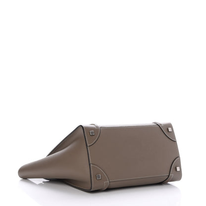 Celine Drummed Calfskin Mini Luggage Souris 4 of 6