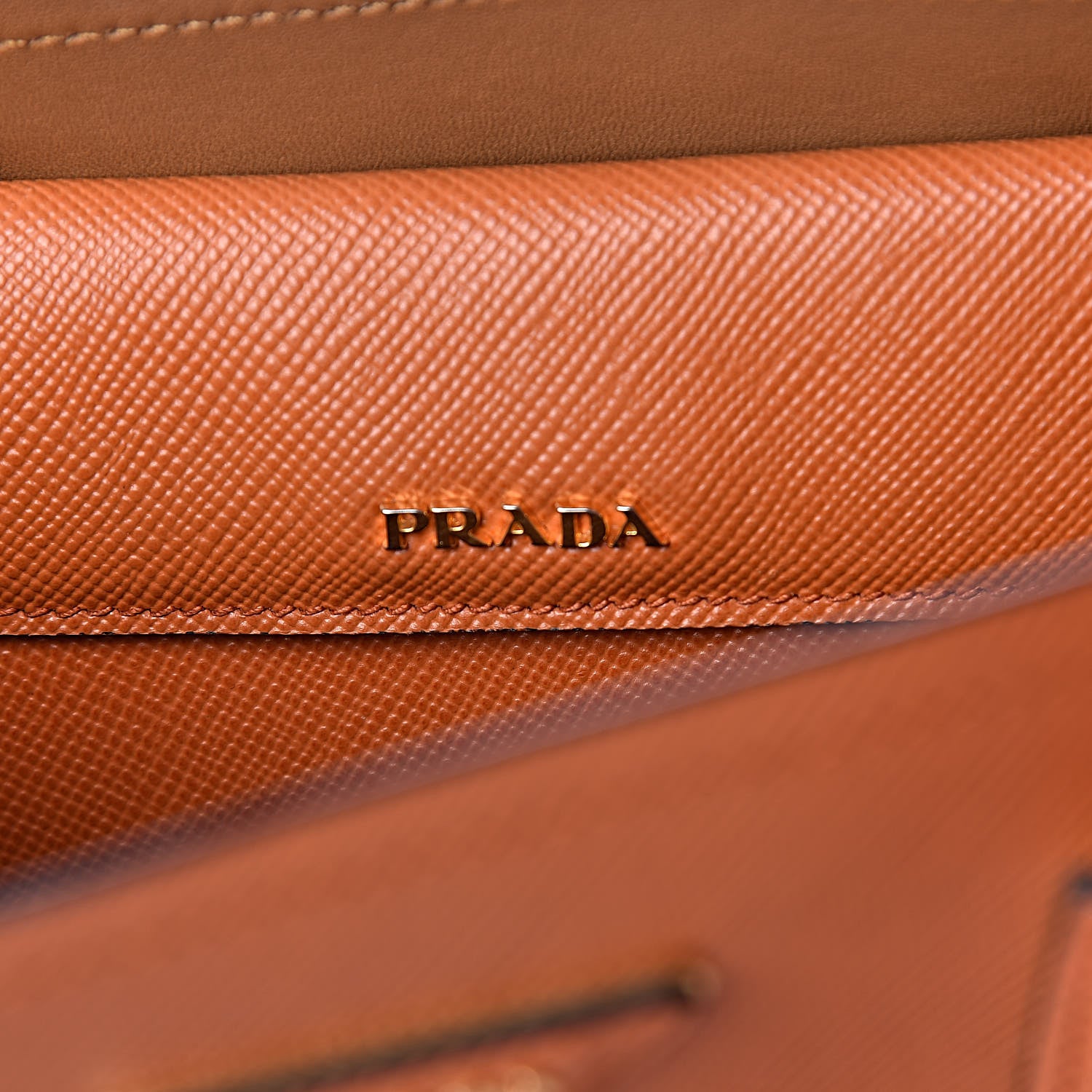 Prada Saffiano Cuir Medium Double Bag Papaya 6 of 11
