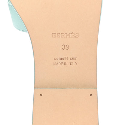 Hermes Epsom Oran Sandals 39 Vert Embrun 6 of 9