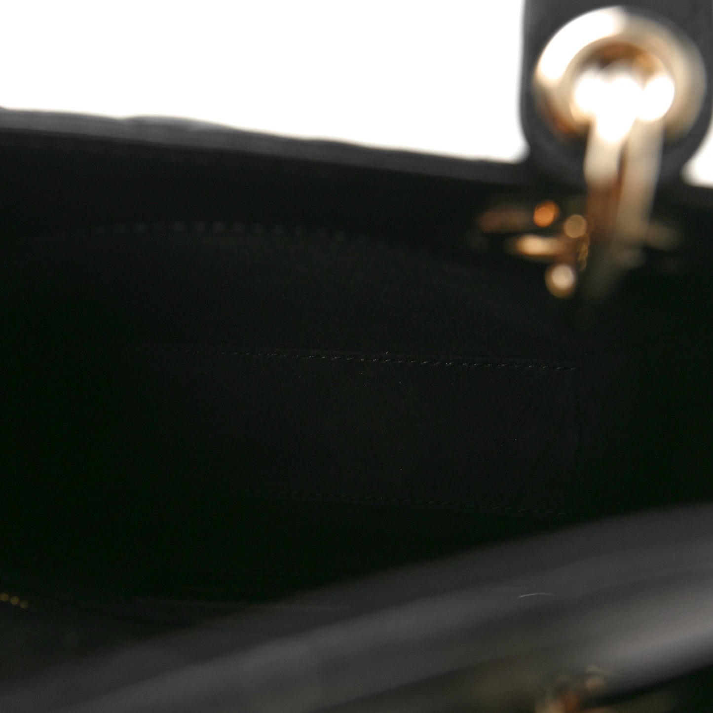 Lambskin Cannage Mini Lady Dior Black