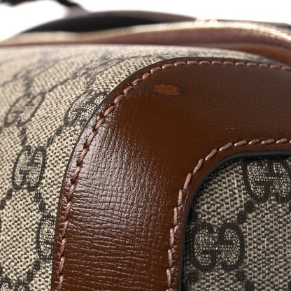 Gucci GG Supreme Monogram Azalea Calfskin Retro Interlocking G Small Savoy Cabin Trolley Beige Ebony Brown Sugar 15 of 15